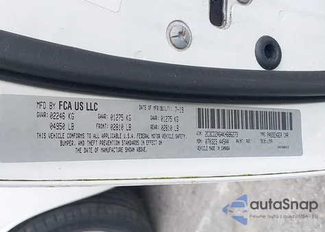 2019 Dodge Challenger Sxt z USA, uszkodzony, nr VIN 2C3CDZAG4KH686273